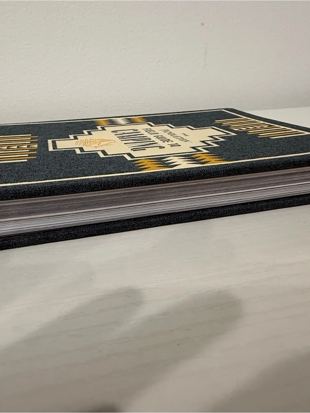 Pendleton Camping Field Guide — Navy, Gold & Cream Patterned Edge